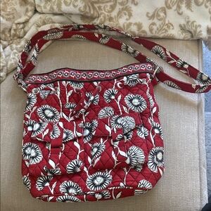 Vera Bradley Red Quilted Floral Crossbody Bag